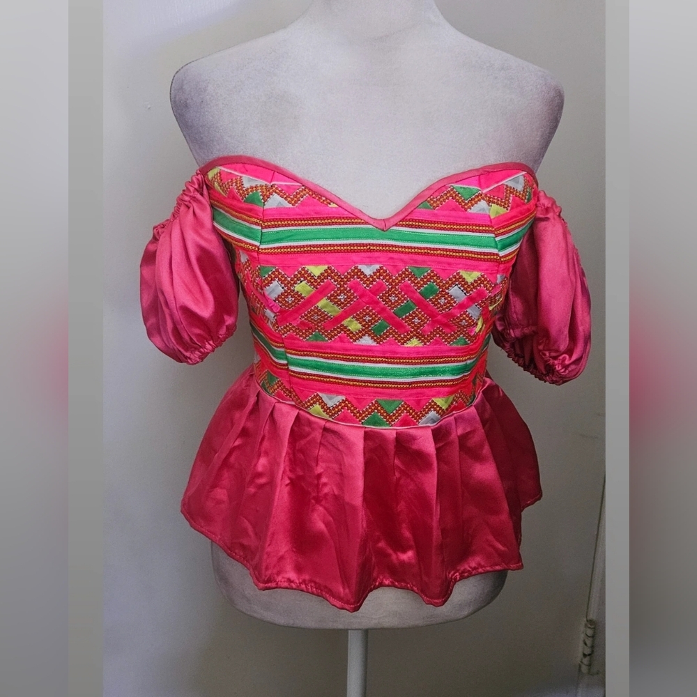 Vibrant Pink Off-Shoulder Top